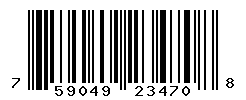 UPC barcode number 759049234708