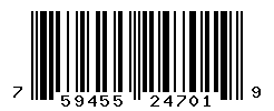 upc 759455247019 barcode image