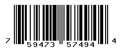 UPC barcode 759473574944