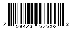 UPC barcode 759473575002