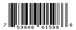UPC barcode 759606015986