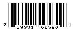 UPC barcode number 759981095801