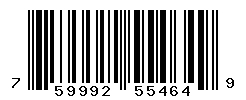 UPC barcode number 759992554649