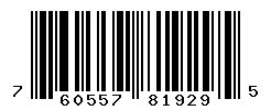 UPC barcode number 760557819295