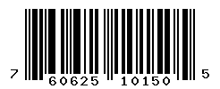 UPC barcode number 760625101505