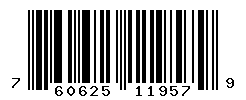 UPC barcode number 760625119579