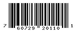 UPC barcode number 760729201101
