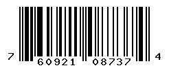 UPC barcode number 760921087374