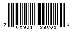 UPC barcode 760921998014
