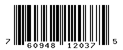 UPC barcode number 760948120375