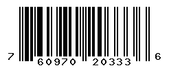 UPC barcode number 760970203336