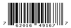 UPC barcode number 762016491677