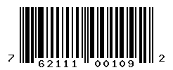 UPC barcode number 762111001092