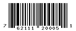 UPC barcode number 762111200051