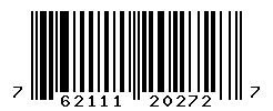 UPC barcode number 762111202727