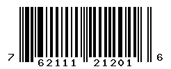 UPC barcode number 762111212016