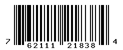UPC barcode number 762111218384