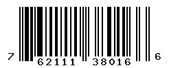 UPC barcode number 762111380166