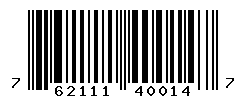 UPC barcode number 762111400147
