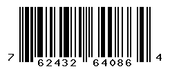 UPC barcode number 762432640864