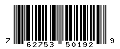 UPC barcode number 762753501929