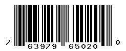 UPC barcode number 763979650200