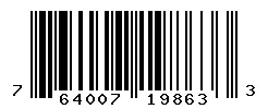 UPC barcode 764007198633