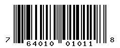 UPC barcode number 7640107010118