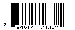 UPC barcode number 764014343521