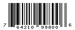 UPC barcode number 764210998006