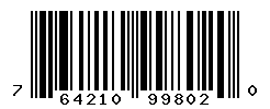 UPC barcode number 764210998020