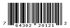 UPC barcode number 764302201212