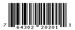 UPC barcode number 764302202011