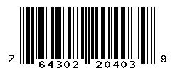 UPC barcode number 764302204039