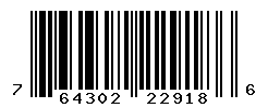 UPC barcode number 764302229186