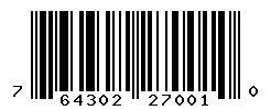 UPC barcode number 764302270010