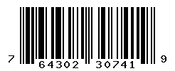 UPC barcode number 764302307419