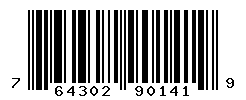 UPC barcode number 764302901419