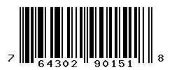 UPC barcode number 764302901518