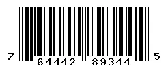 UPC barcode 764442893445