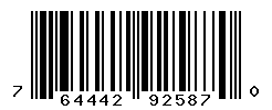 UPC barcode number 764442925870