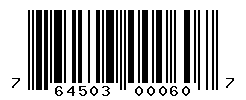 UPC barcode number 764503000607