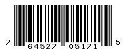 UPC barcode number 764527051715