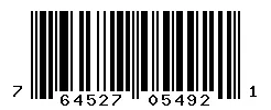 UPC barcode 764527054921