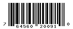 UPC barcode number 764560200910