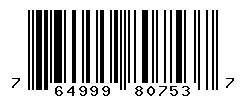 UPC barcode number 764999807537