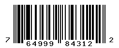 UPC barcode number 764999843122