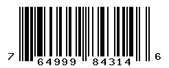UPC barcode number 764999843146