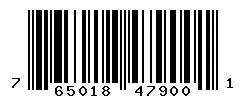 UPC barcode 765018479001