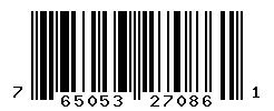 UPC barcode number 765053270861